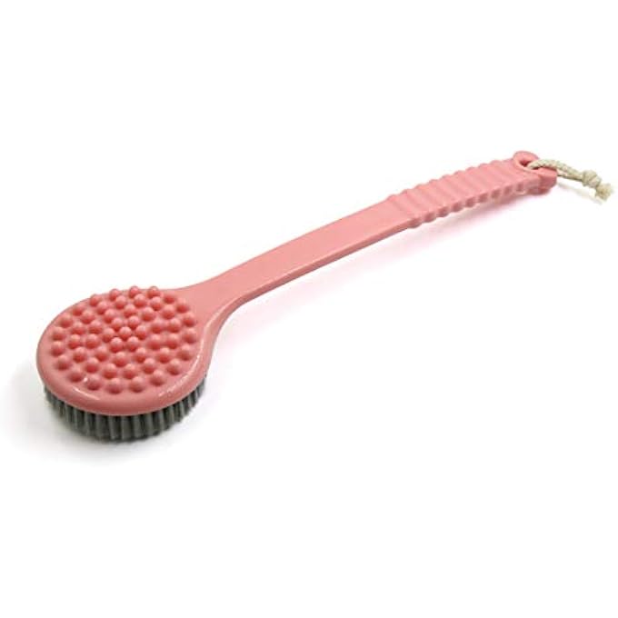 Ruilogod Pink Heart Pattern Soft Bristle Plastic Good Performance Body Brush Bath Shower Scrubber (id: 396 be4 d7c 7f9 487 - Image 2